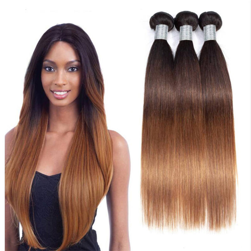 T1B/4/30 Ombre Hair Bundles Virgin Straight Hair Weave
